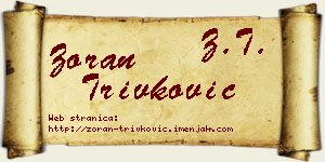 Zoran Trivković vizit kartica